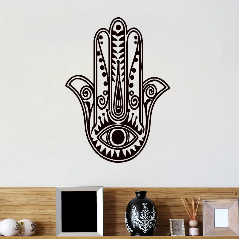 Хамса ручная Настенная Наклейка Фатима Йога Индийский Будда домашний Декор