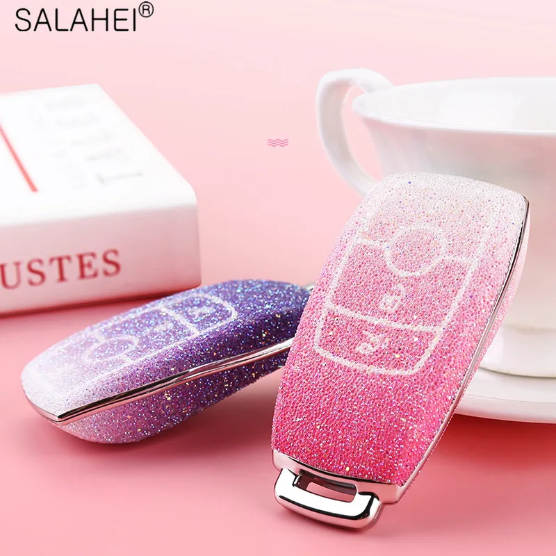 

Car Key Cover Case Shell Protective For Mercedes Benz 2017 E Class W213 2018 S class For Car Accessories Key holder Keychain