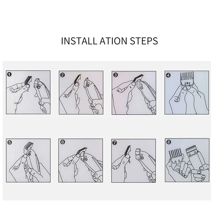 

10Pcs Barber Shop Styling Comb Sets Transparent Clipper Hair Limit Comb Trimmer Attachment Hairdresser Hair Clipper