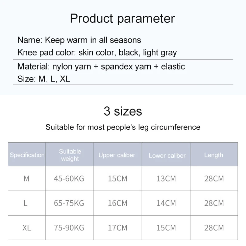 

1 Pair Knee Support Sleeve Winter Warm Compression Knee Pads Women Men Cycling Knee Protector For Relief Arthritis Pain