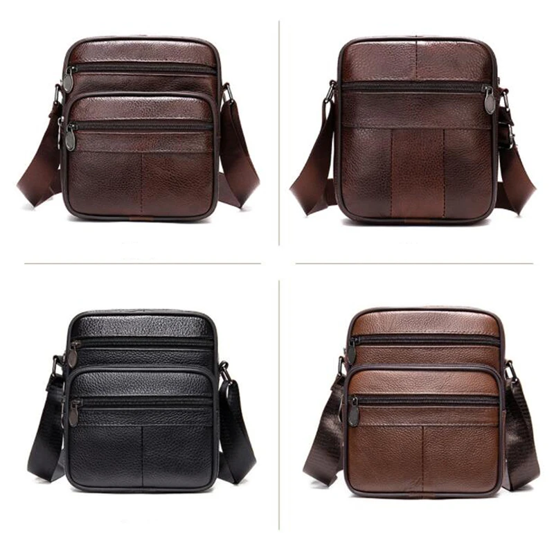 

Men's Bags Pu Leather Male Shoulder Bag Man Messenger Handbag Fashion Zipper Casual Crossbody Packet Purse