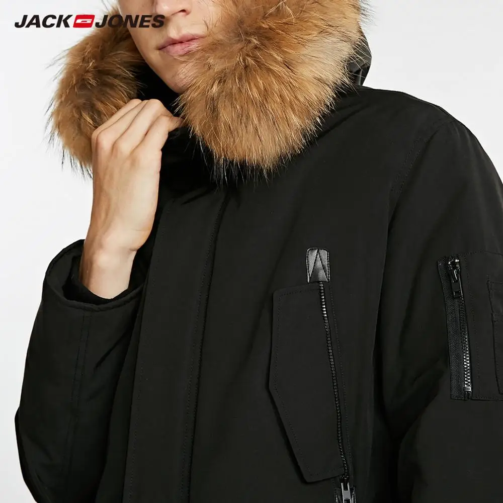 JackJones мужской зимний длинный пуховик с капюшоном уличная зимняя куртка мужское
