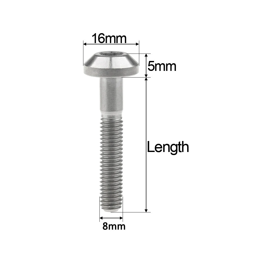 Xingxi титановый шестигранный ключ болт с головкой в форме пуговицы M8x15 20 25 30 35 40 мм Ti