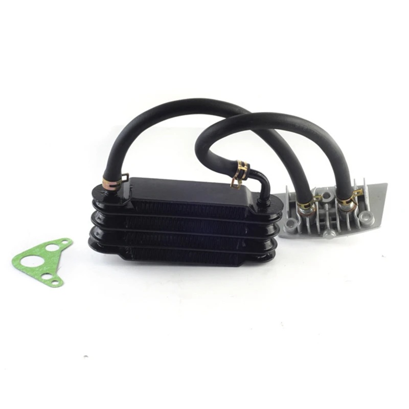 

Aluminum Universal Motorcycle Oil Cooling Cooler Radiator Oil Cooler Set 158mm Black
