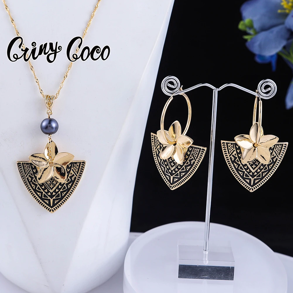 

Cring Coco Hawaiian Polynesian Jewelry Plumeria Flower Women's Neck Chain Free Shipping Items Pnendant Necklace for Women 2021