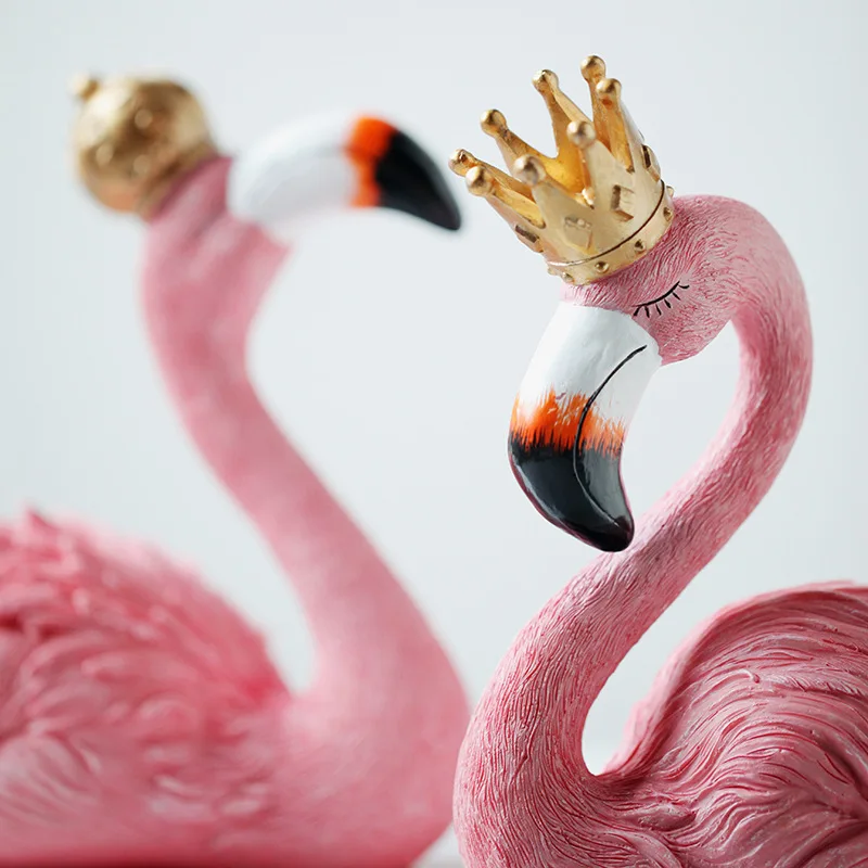 Статуэтки для домашнего декора в скандинавском стиле из смолы Розовый фламинго