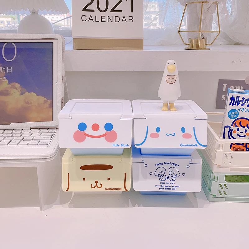 Милый Настольный ящик W & G коробка для хранения раскладушка мини макияжа