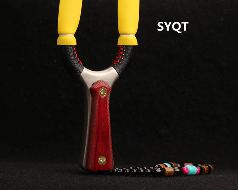 

440 Titanium Steel Rubber Band Slingshot Straight Technology Wood Slingshot CNC Outdoor Hunting Slingshot Competition Dedicated