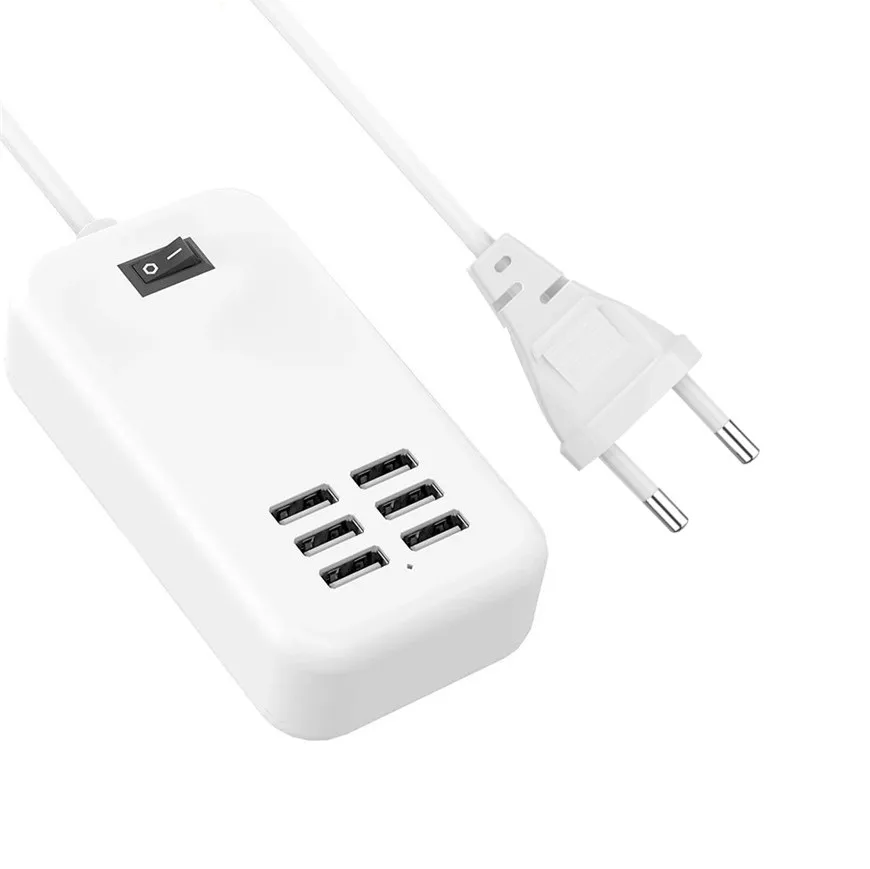 Разветвитель OMESHIN с 6 портами USB концентратора и адаптером переменного тока