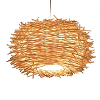 30cm led hand woven rattan lampshade personalized chandelier corridor living room cafe shop dining room lampshade