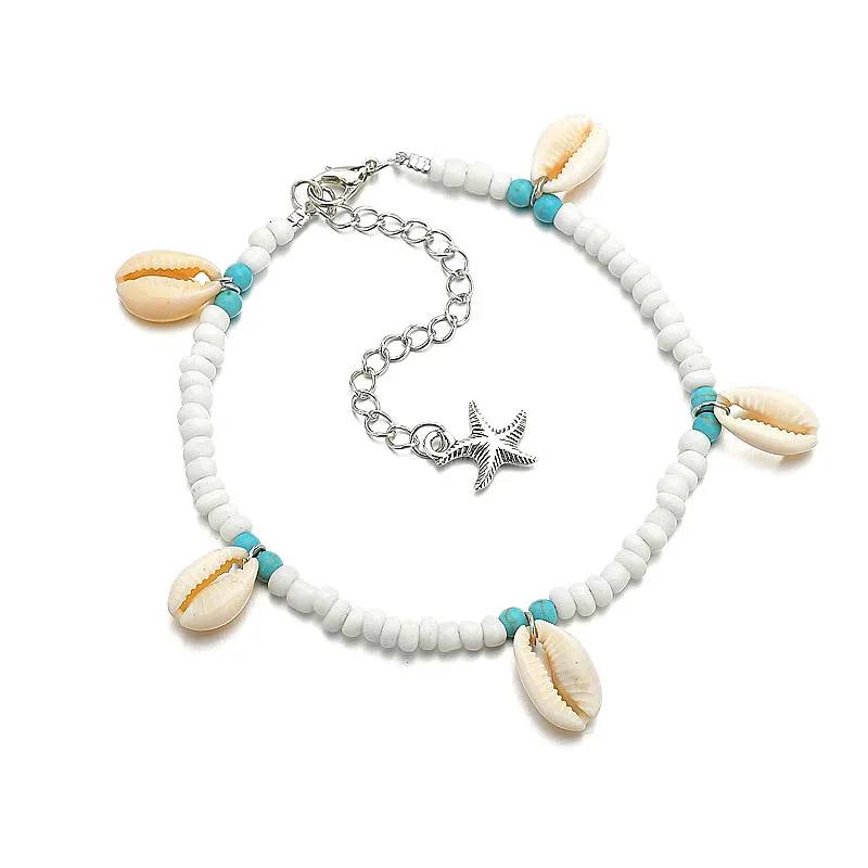 Новинка 2020 винтажные браслеты на ногу бусы из ракушек Морская звезда пляж для