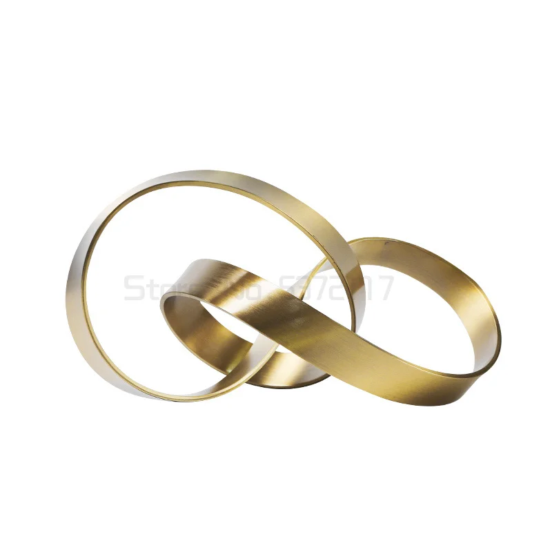 

Modern simple European light luxury twist copper crafts geometric ornaments soft ornaments creative ornaments