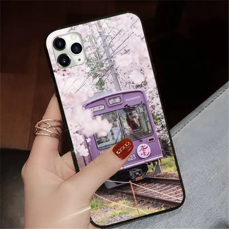 

Beautiful Japanese cherry blossom street Phone Case for iPhone 11 12 pro XS MAX 8 7 6 6S Plus X 5S SE 2020 XR