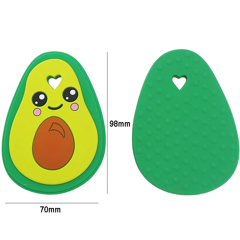 Chenkai 5PCS Silicone Avocado Teether Baby Animal Bird For DIY Nursing Chewing Chain Pendant Necklace Toy | Мать и ребенок