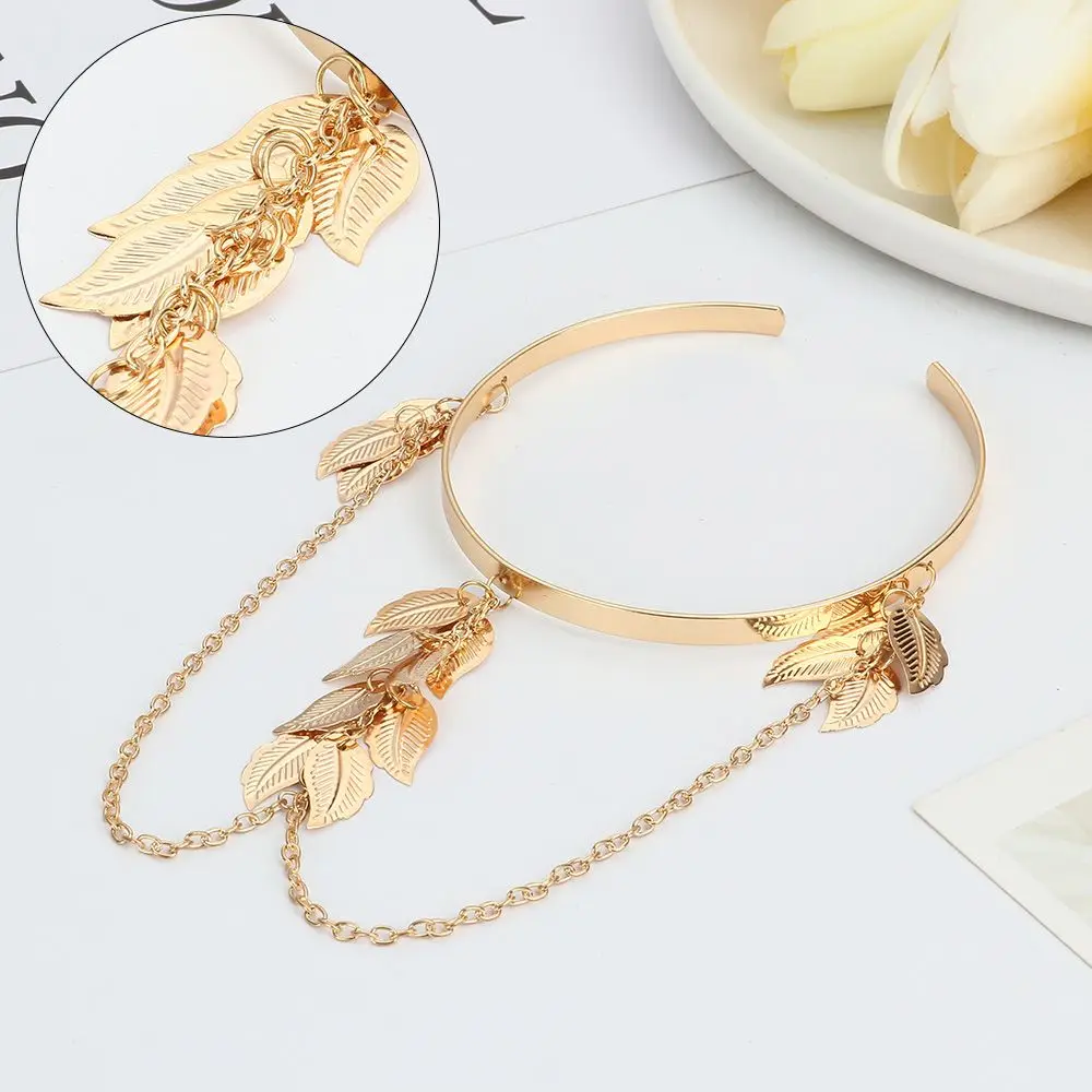 Женский браслет на руку с подвеской в виде листьев | Украшения и аксессуары