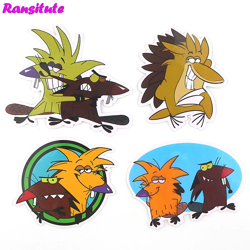 20 шт./компл. Angry Beaver ПВХ водонепроницаемая забавная наклейка игрушка багажная