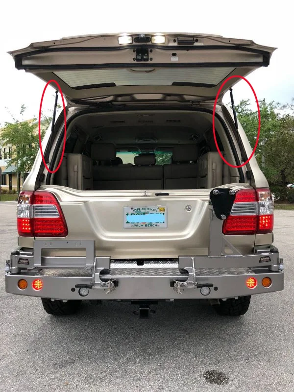 2 шт. газовые стойки багажника Пружинные подъемные опоры для Toyota Landcruiser серии 100 для Lexus LX470 1998-2007 510 мм