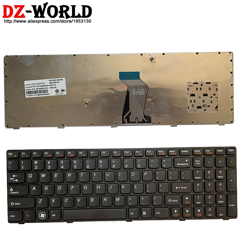 Новая Оригинальная английская клавиатура для ноутбука Lenovo Y570 25011741