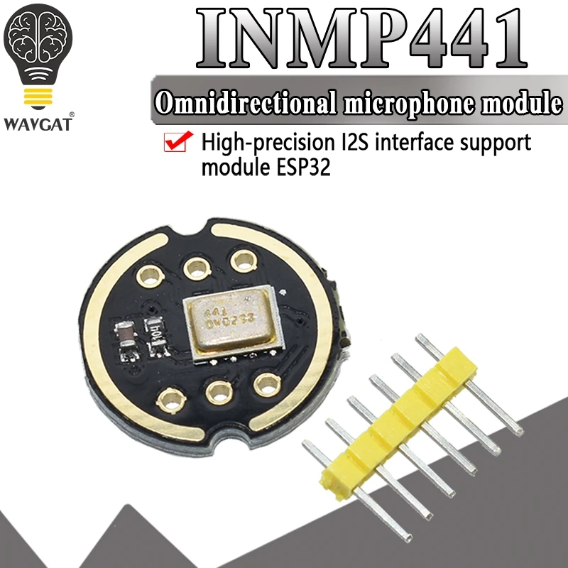 Всенаправленный микрофонный модуль WAVGAT I2S интерфейс INMP441 MEMS высокая точность