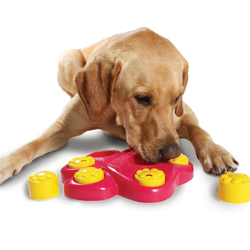 

2020 new Dog Interactive Games Puzzle Toys Dog Food Puppy Fun IQ Educational Treat Box Slow Feed Bowl Nontoxic Food Plate Dish