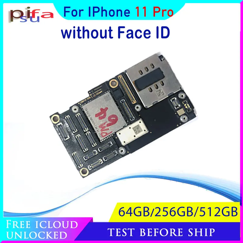 100% Original Mainboard For iPhone 11 PRO No Face ID Motherboard Pro Free icloud Logic board without | Мобильные телефоны и