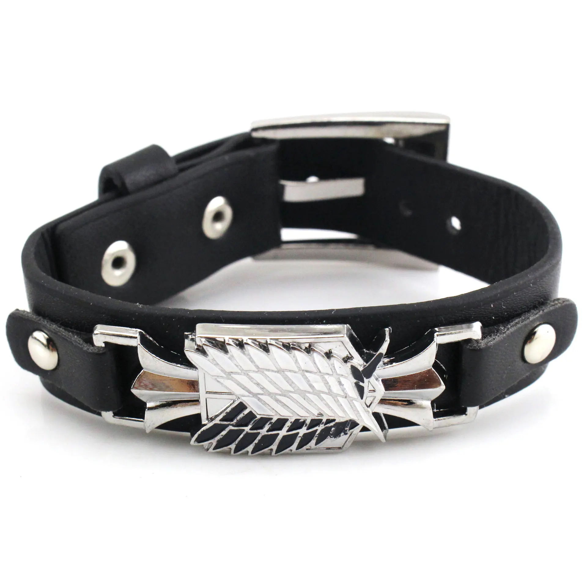 [MYKPOP] Амин атак на Титане Косплей кожаный браслет с заклепками коллекция фанатов