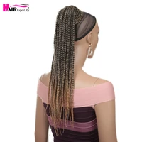 22 box braid updo ponytail synthetic fake hair clip in ponytail hair extensions hairpiece drawstring ponytai hair expo city