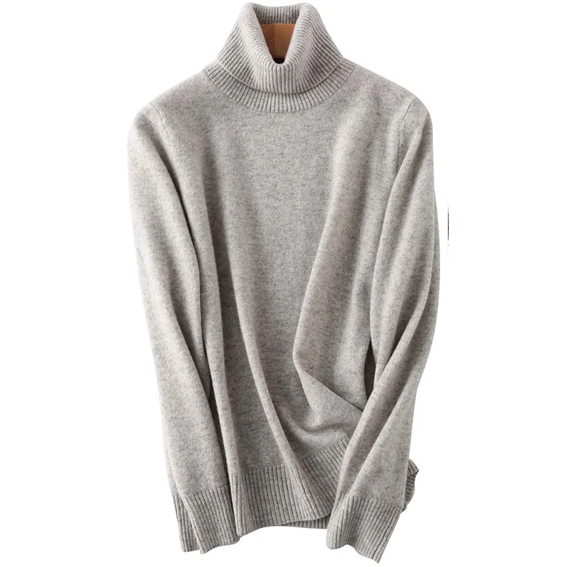 

Cashmere women's merino wool turtleneck sweater, warm and soft, 100% autumn and winter series, 2021