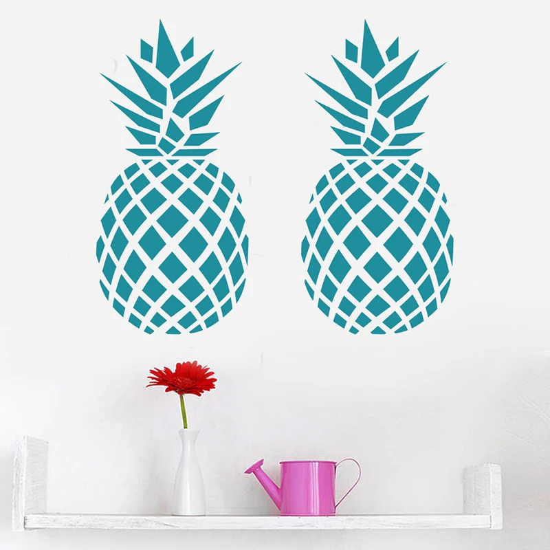 

1Pc PVC Cartoon Cute Sticker Simple Home Living Room Bedroom Decoration Wall Decal Sticker Pineapple Fruit Wall Stickers 5 Style