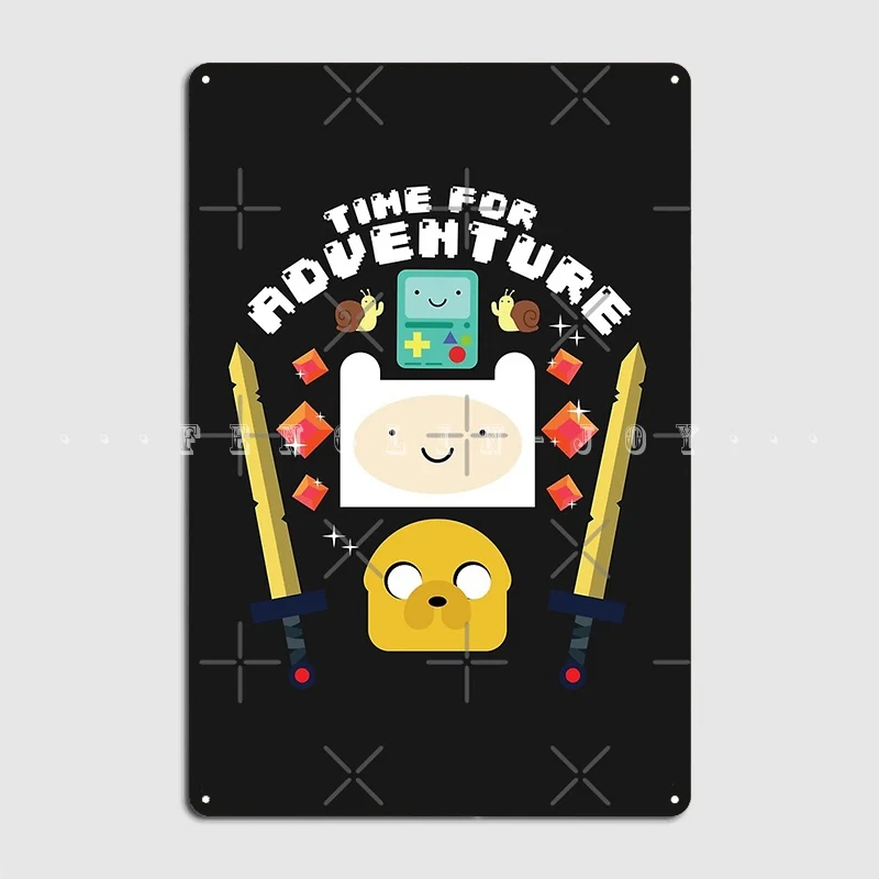 

Time For Adventure! Poster Metal Plaque Cinema Kitchen Bar Cave Personalized Plaques Tin Sign Poster