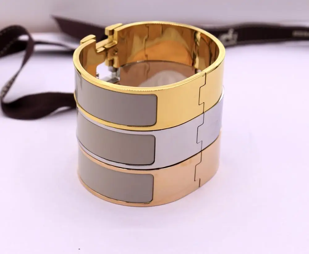 silver with gray1 12 мм, 18 мм, 33 мм, горячая Распродажа, классические браслеты с цифрами и буквами H, мужские и женские браслеты с покрытием H - Окраска металла: silver with gray1