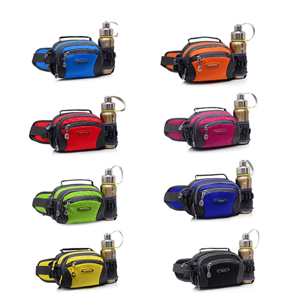 

Sports Waist Bag Outdoor Multifunctional Large-Capacity Waist Bag Waterproof Wear-Resistant Belt Water Bottle Mountaineering Bag