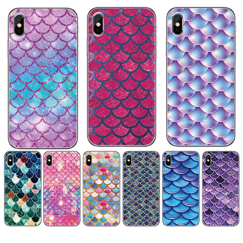 Чехол для Wiko Y80 Y70 Y60 Y50 View4 3 lite 3pro sunny4 plus lenny4 View max Mermaid Fish Print Мягкий ТПУ силиконовый