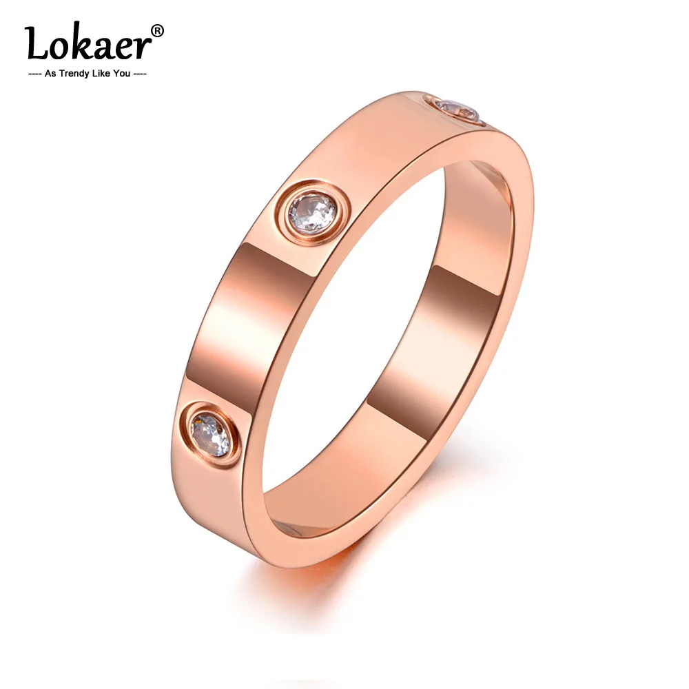 Классическое Обручальное Кольцо Lokaer из титановой нержавеющей стали разразы