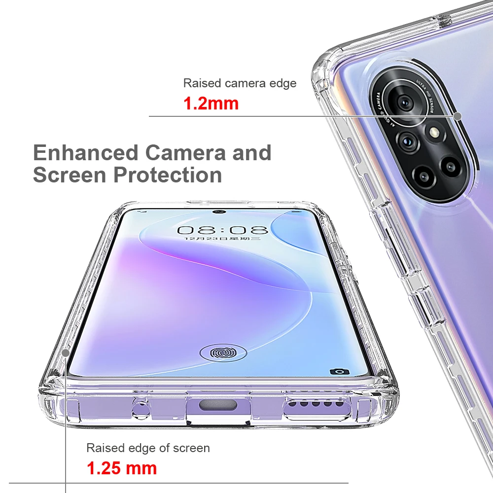 full body clear case for huawei nova 8 5g cases shockproof tpu bumper flexible phone cases nova8 funda free global shipping