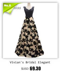 Vivian's Bridal темно-синее вечернее платье трапециевидной формы без рукавов с v-образным вырезом длинное платье для выпускного вечера Вечернее платье