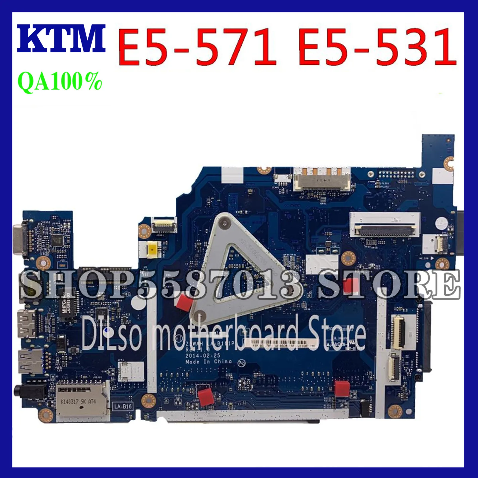 

KEFU LA-B161P Motherboard For ACER Aspire E5-571 E5-531 E5-571G Motherboard Z5WAH LA-B161P I7-4500U Test original