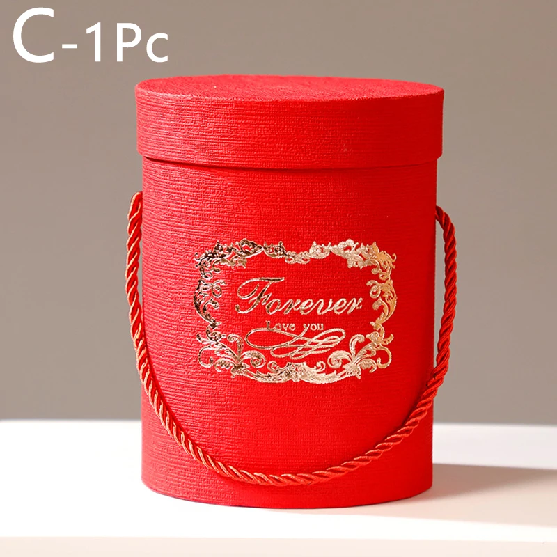 Круглая коробка для цветов упаковочные коробки цветочных шляп ведро хранения