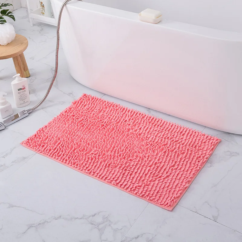 

High Level Chenille Non-slip Large Bathroom Rugs Solid Colors Bathroom Rugs Bathroom Carpet 1pc Rugs And Carpets For Bathroom