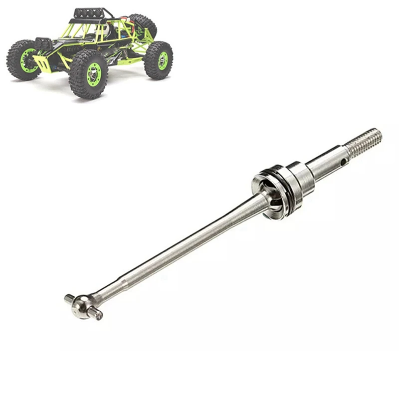 

3 Set RC Car Part: 2 Set Drive Shaft Metal Upgrade Accessories & 1 Set Upgrade Rear Drive Shaft Transmission Shaft