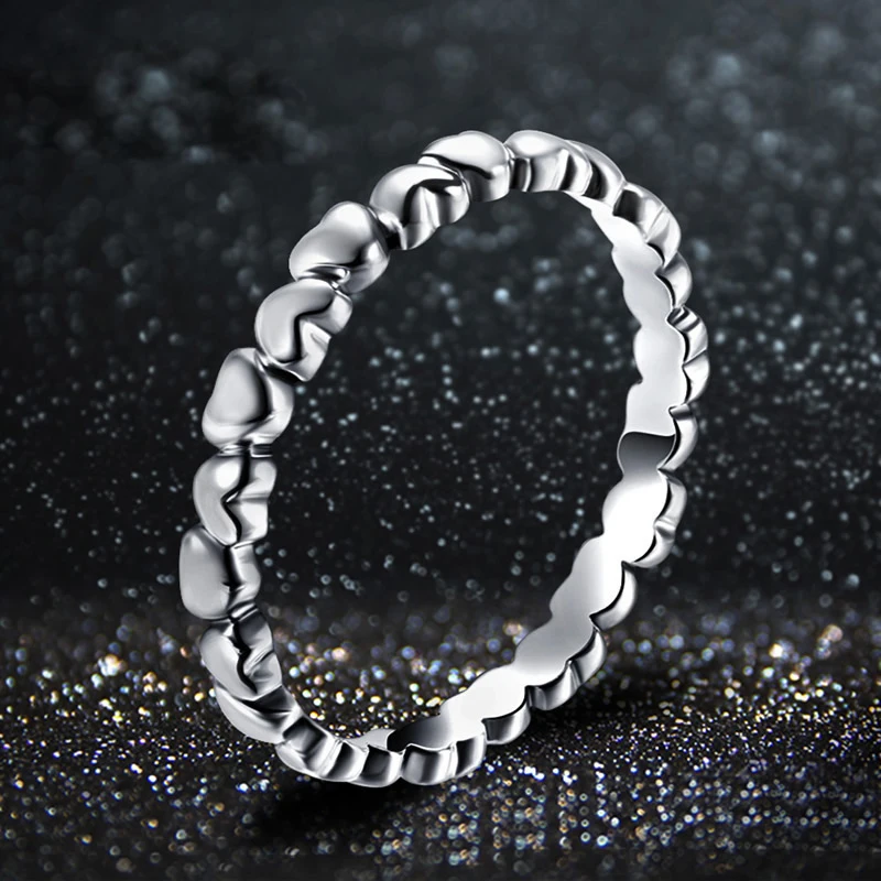 TONGZHE Романтические кольца для помолвки женщин штабелируемые белые золотые цвета