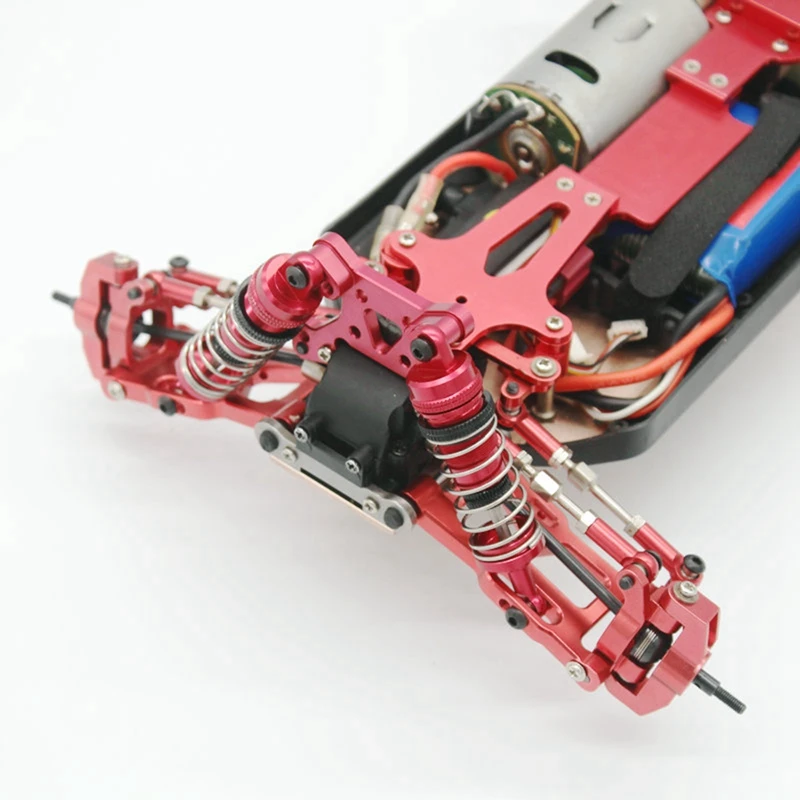 Amortiguador de Metal ajustable para Wltoys 144001 124019 124018 RC, accesorios de piezas de actualizaci&oacute;n de coche, 4 Uds.-2