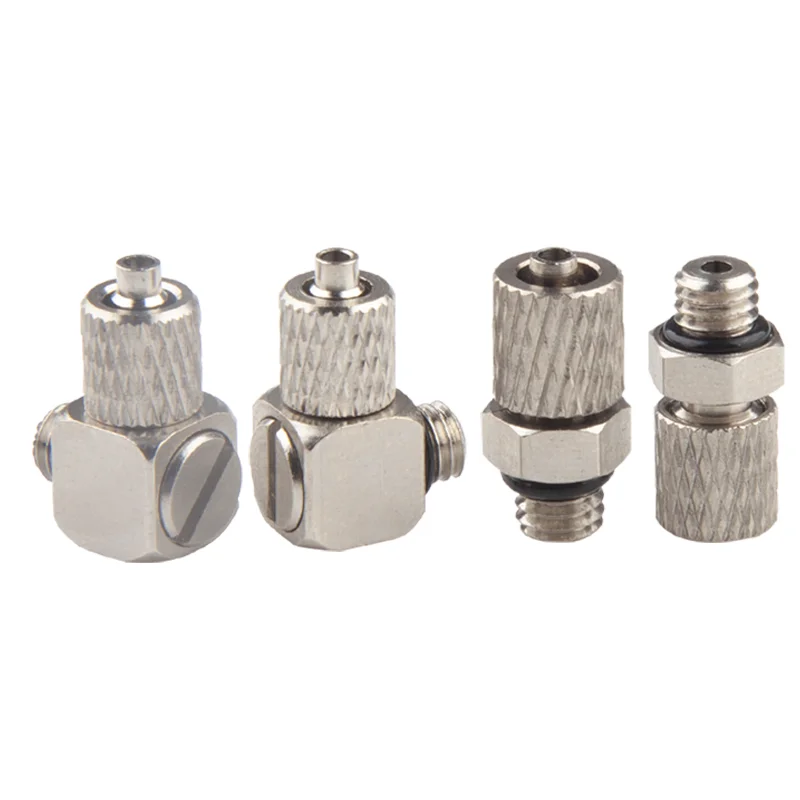 

5Pcs Mini Pneumatic Pipe Fitting Hose OD 3mm 4mm 5mm 6mm Male Thread M3 M4 M5 M6 Copper Straight/Elbow Type Quick Connector