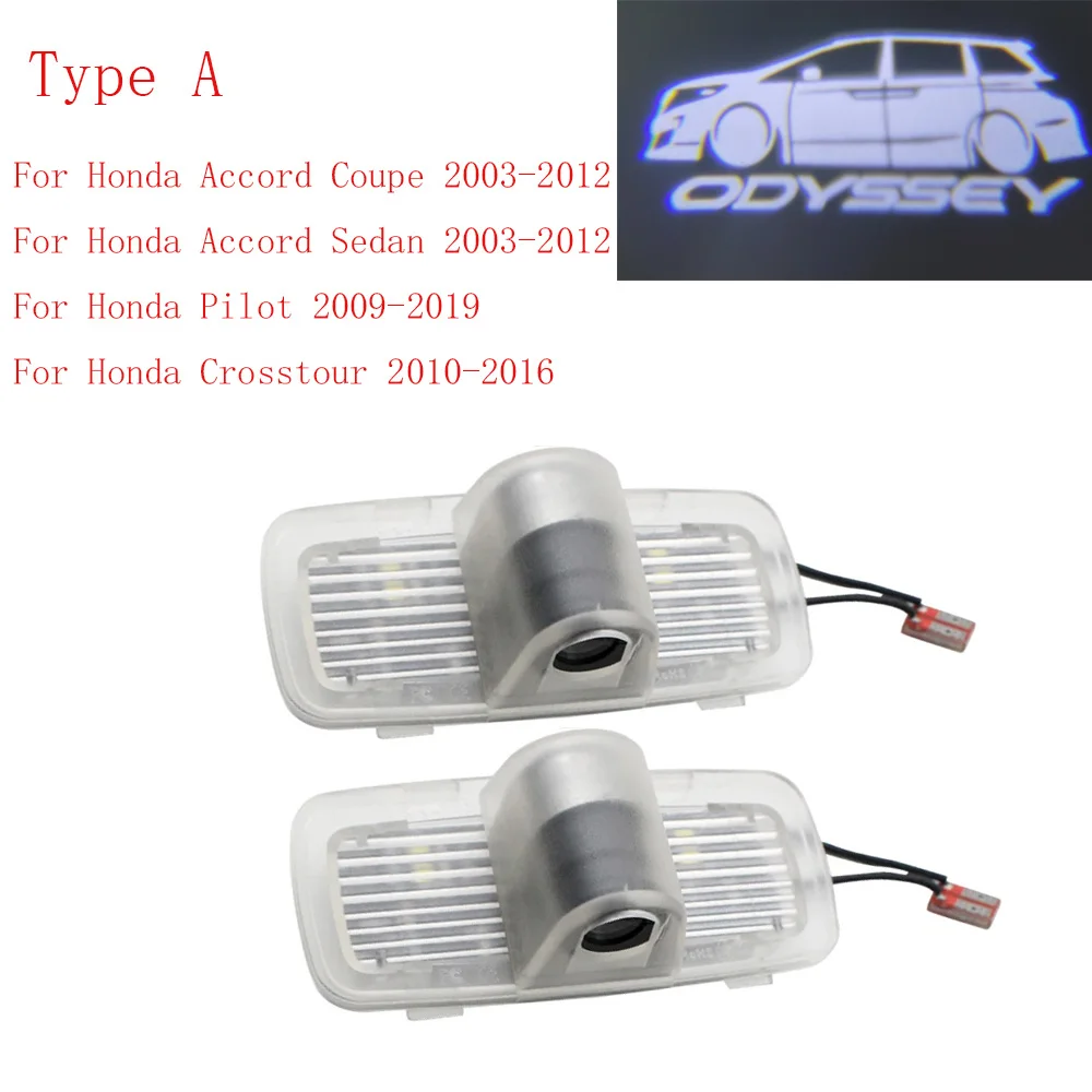 2pcs/lot Car Styling Logo Light ACCORD Welcome For Honda Odyssey Elysion Accord CR-Z Crosstour Spirior Door | Автомобили и