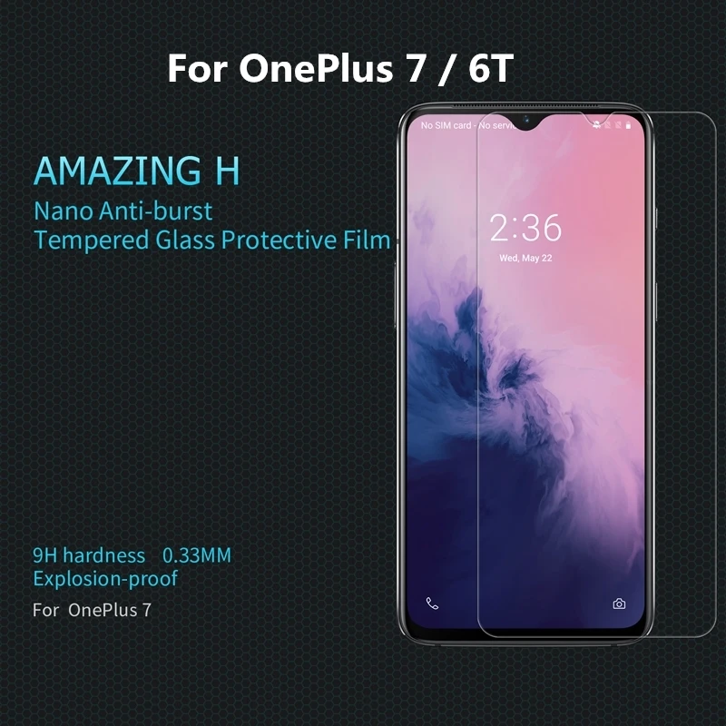 NILLKIN H/H + Pro для OnePlus 7 6T протектор экрана из закаленного стекла One Plus Защита ЖК палка