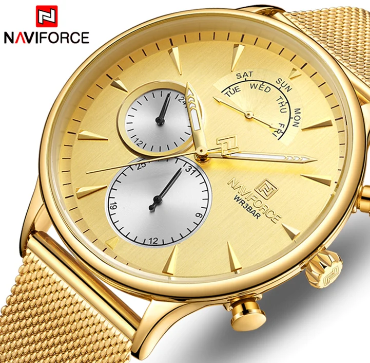 2019 Naviforce мужские часы лучший бренд класса люкс кварцевые аналоговые
