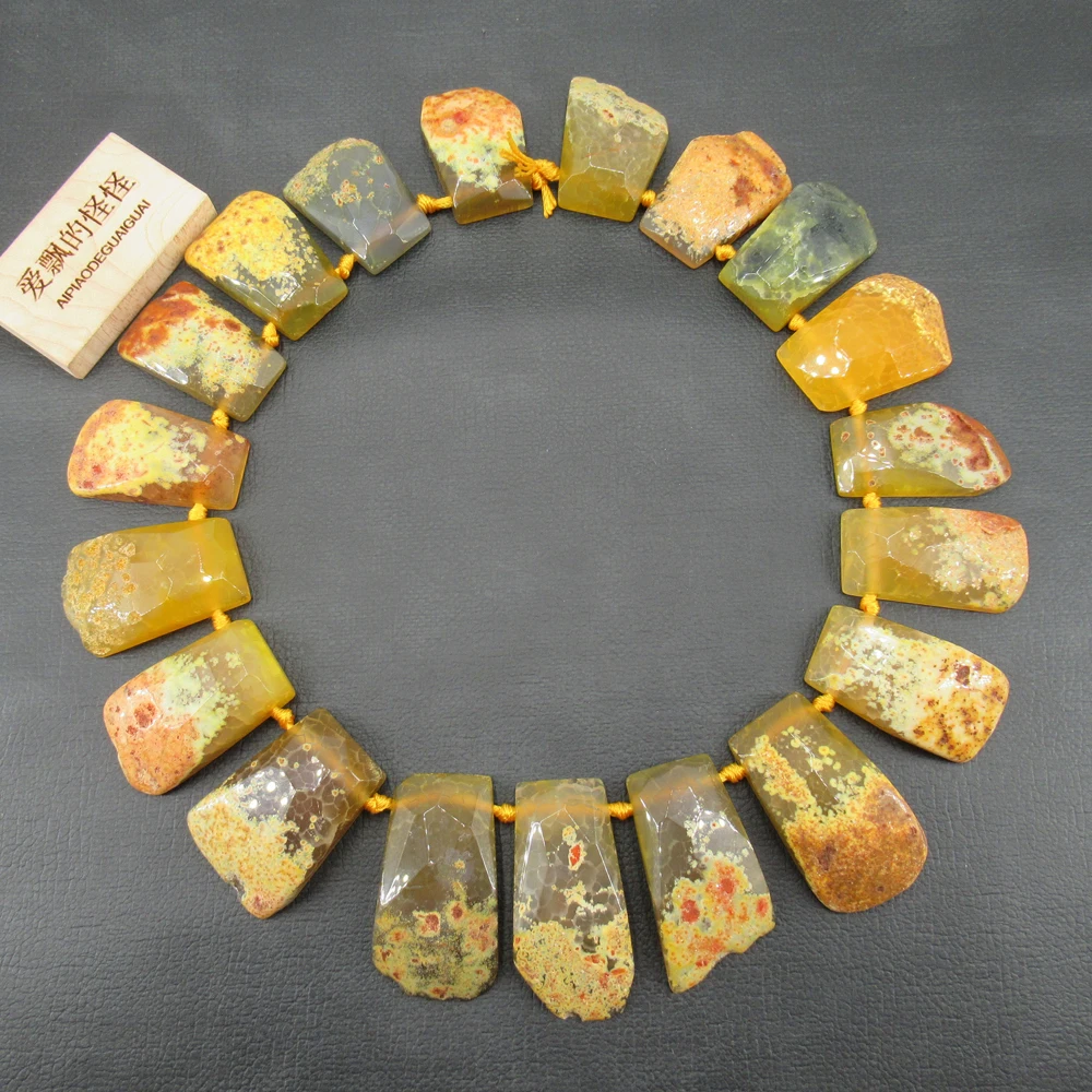 

APDGG желто-оранжевый Агат, драгоценные камни, Необычные покрытые драгоценные камни, кусочки, свободные бусины, 17 дюймов, нитка, изготовление ю...