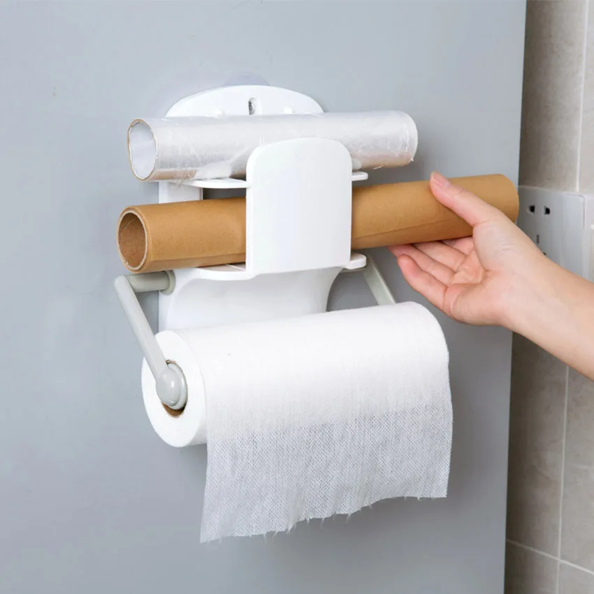 3 в 1 рулонная бумажная вешалка для кухонного шкафа подвесной держатель бумаги