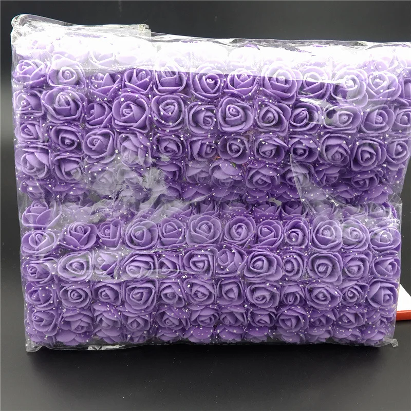 144 шт. Мини искусственная пена роза цветок букет свадебный украшение Скрапбукинг