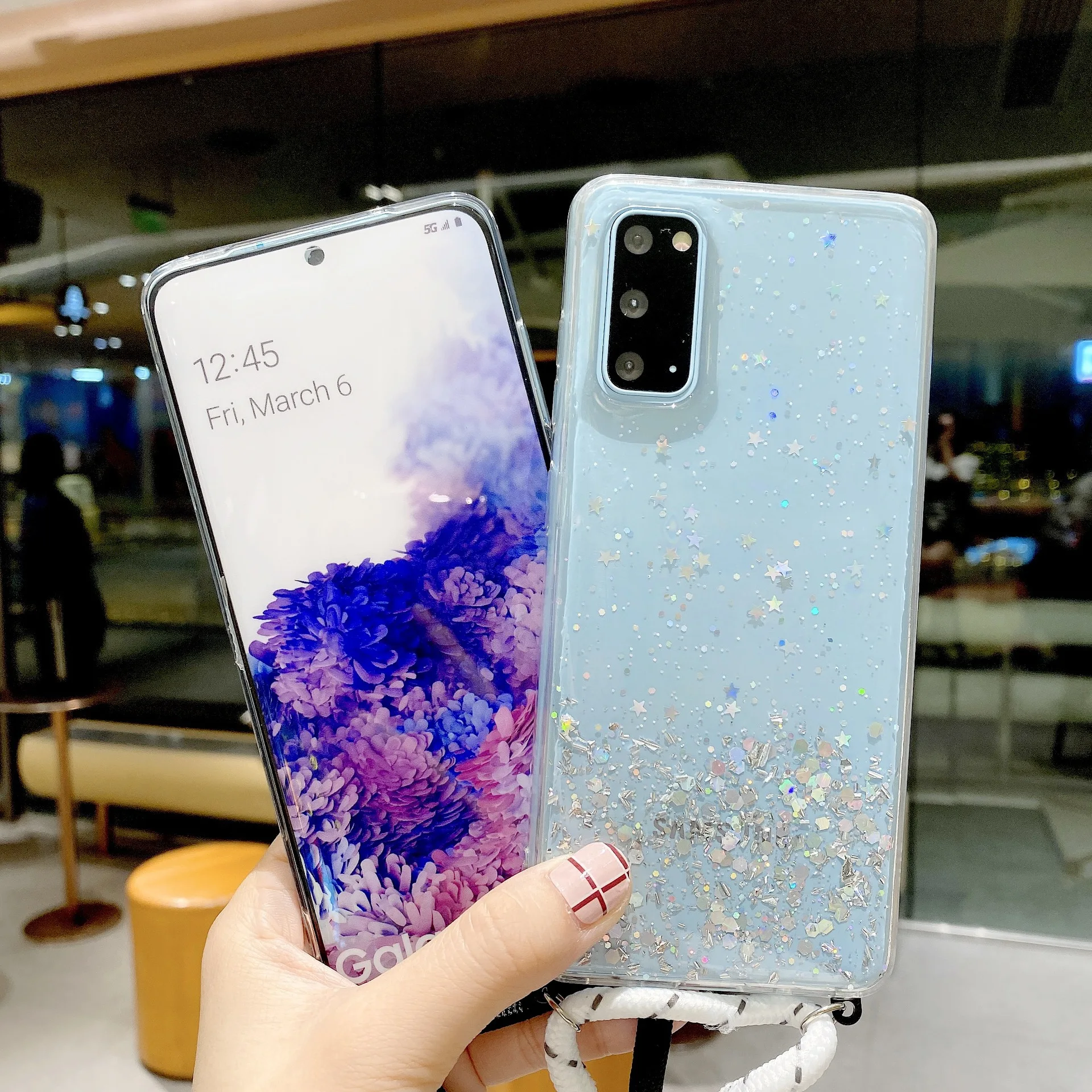 Для OPPO Find X3 Neo Lite Pro X2 Reno 6 5 5F 5Z 4 4Z Realme 8 7 7i A94 A95 A93 A92 A72 чехол Bling Stars мягкий прозрачный с